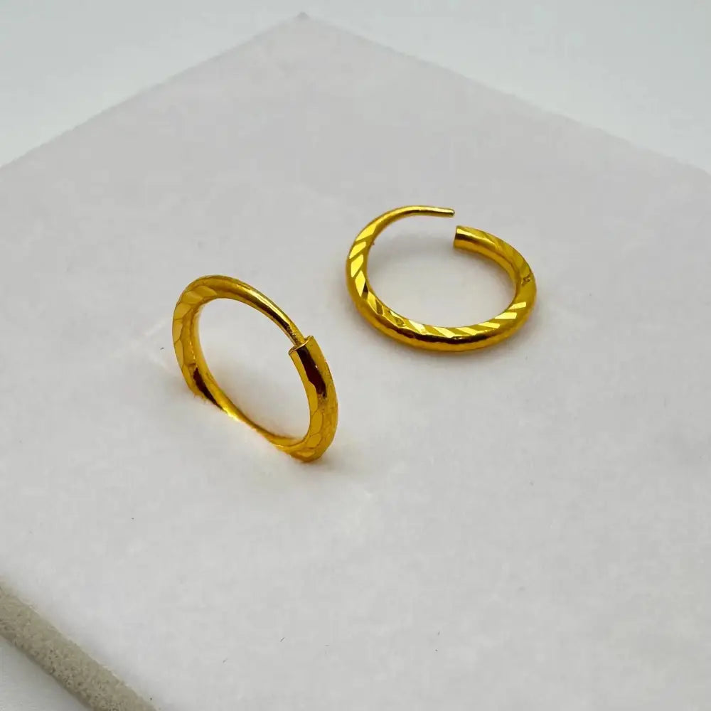 Pure Gold Hoops 2.3 Grams, 24K Solid Gold Earrings for Women, 15MM Hoops for Her, Genuine 999.9 Yellow Gold