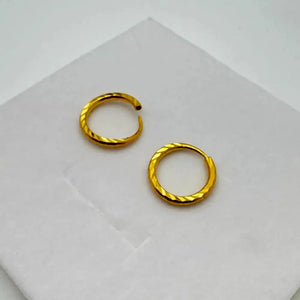 Pure Gold Hoops 2.3 Grams, 24K Solid Gold Earrings for Women, 15MM Hoops for Her, Genuine 999.9 Yellow Gold