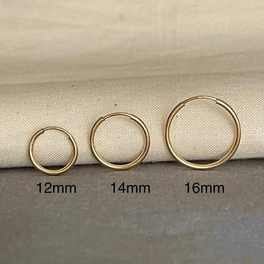 Radiant 14K Gold Filled Minimalist Endless Hoop Earrings - Timeless Versatility!.