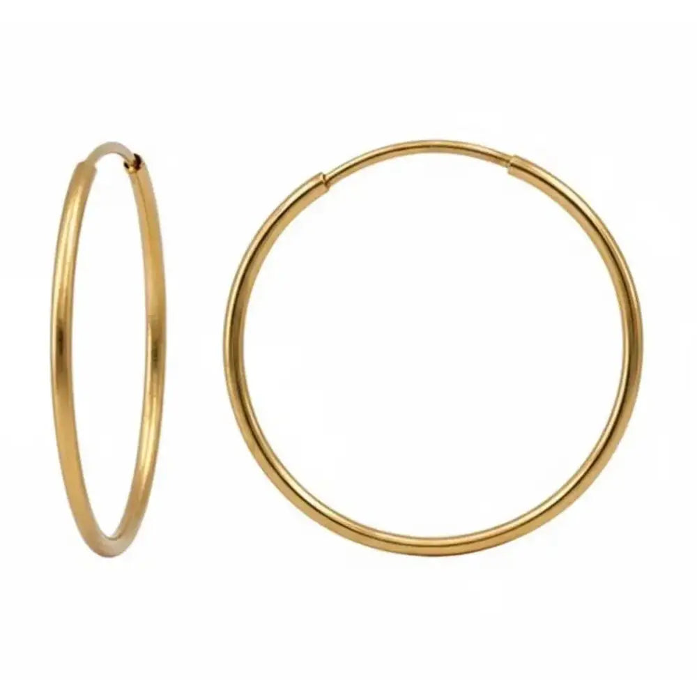 Radiant 14K Gold Filled Minimalist Endless Hoop Earrings - Timeless Versatility!.