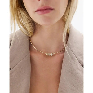 Radiant Gold Eternity Bead Necklace.