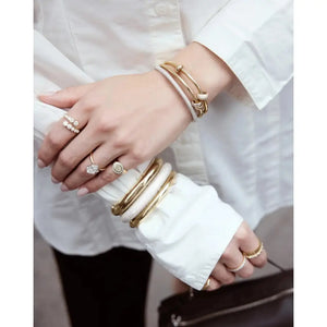 Radiant Gold Eternity Bead Necklace.