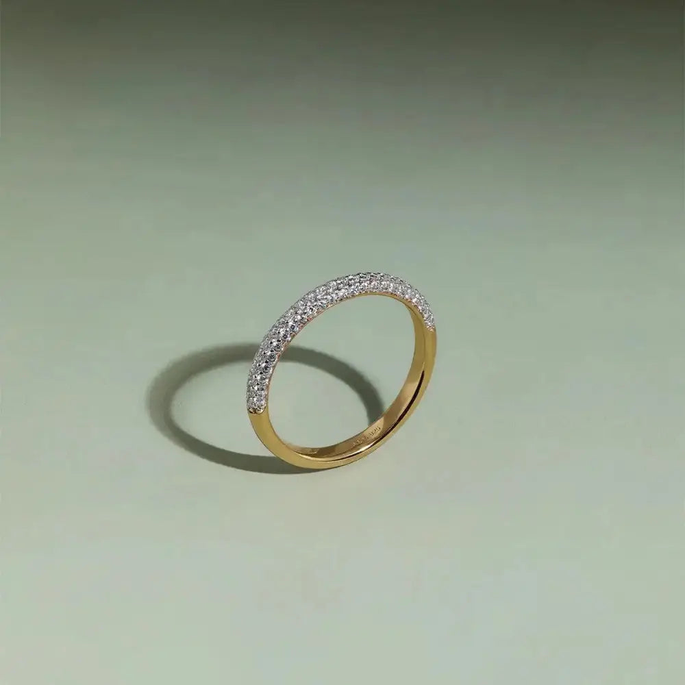 Radiant Gold Pavé Essential Band Ring.