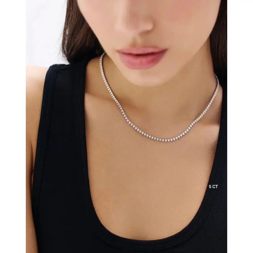 Radiant Luxe Diamond Tennis Necklace.