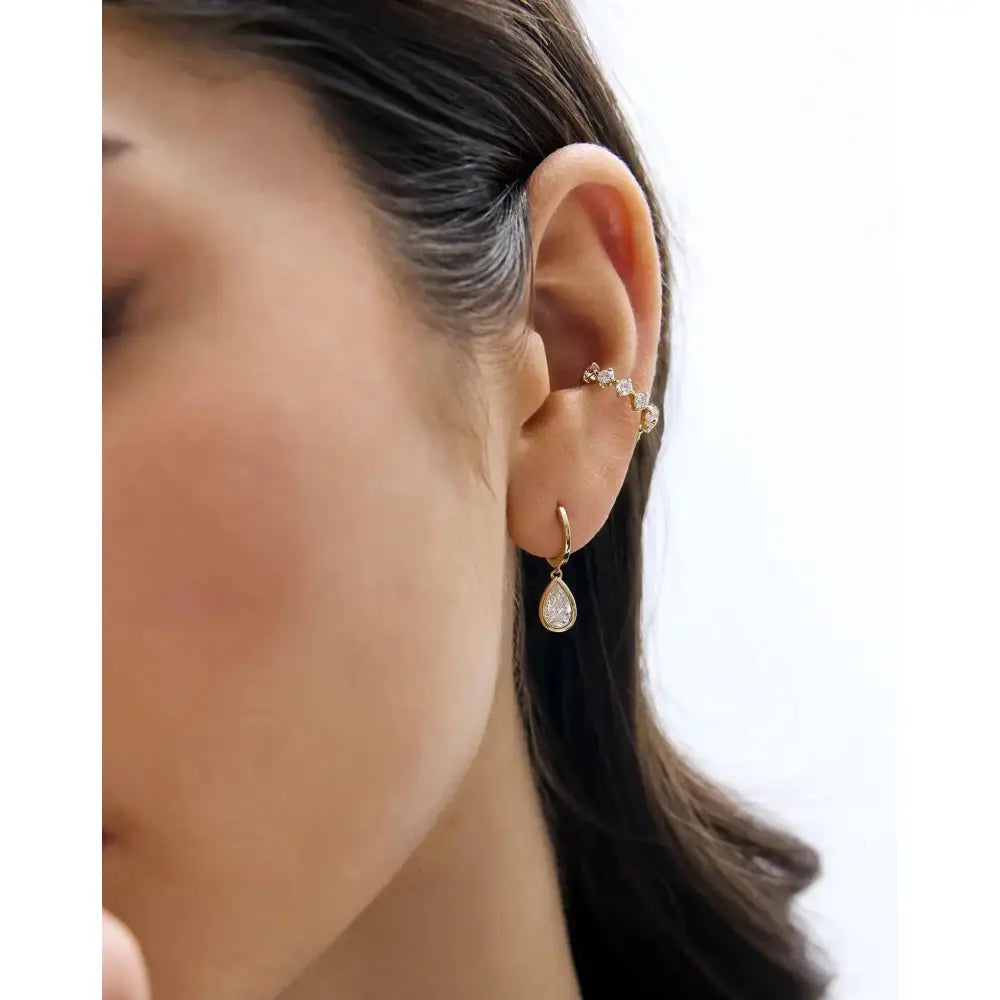 Radiant Starlight Lab Diamond Ear Cuff.