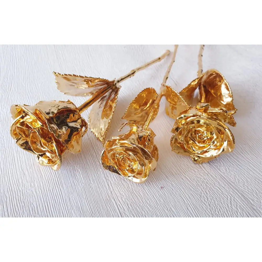 Real Natural Roses Preserved and Dipped in 24K Pure Gold, Gifts for Her, Occasion, Wedding