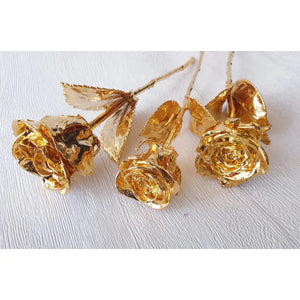 Real Natural Roses Preserved and Dipped in 24K Pure Gold, Gifts for Her, Occasion, Wedding