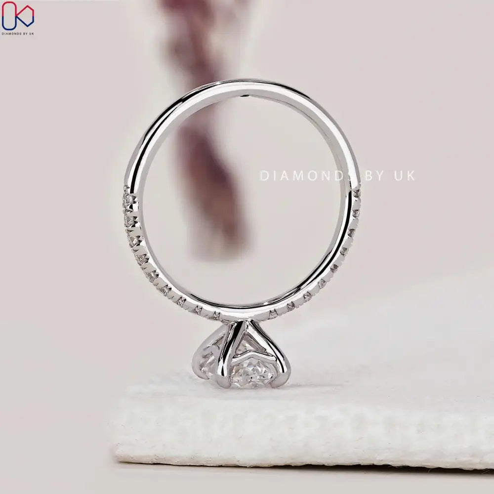 Real Oval Lab Grown Diamond Engagement Ring Oval Lab Diamond Anniversary Ring Oval Brilliant Lab Diamond Ring Oval Proposal Ring for Her