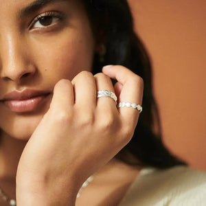 Shell Stacking Ring Sterling Silver