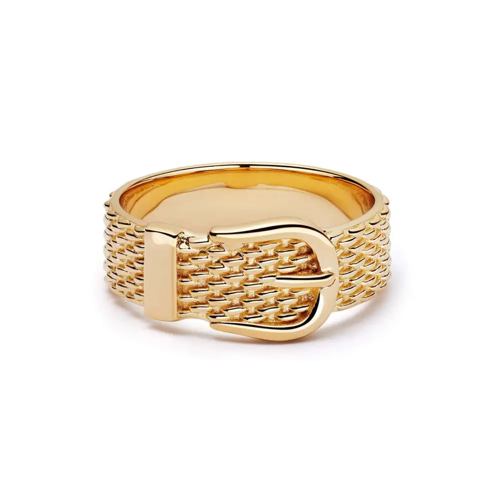 Shrimps Belt Ring 18Ct Gold Plate