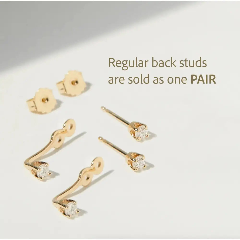 Sold as SINGLE- Waterproof 18G Titanium Flatback Front Back Earrings, Ear Jacket, Helix Stud, Tragus Stud, Daith Stud, Rook Stud