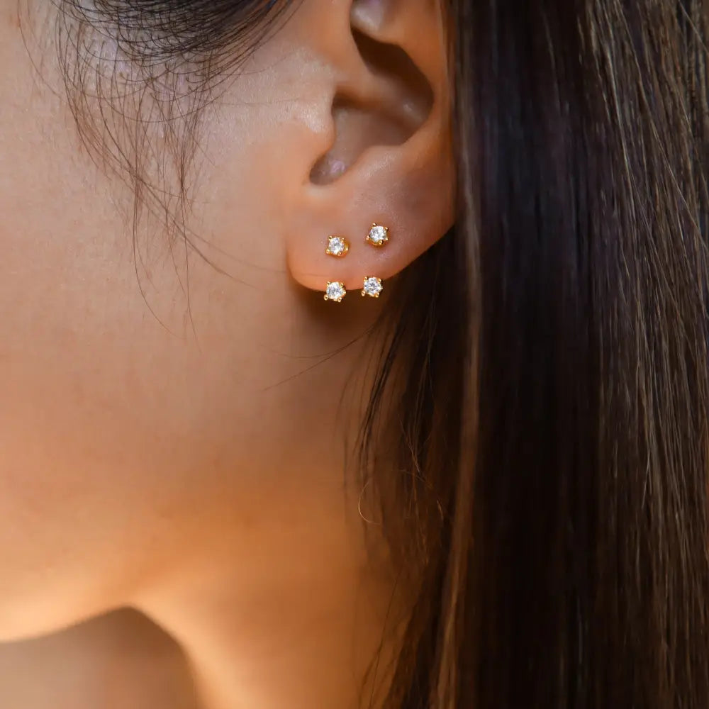Sold as SINGLE- Waterproof 18G Titanium Flatback Front Back Earrings, Ear Jacket, Helix Stud, Tragus Stud, Daith Stud, Rook Stud