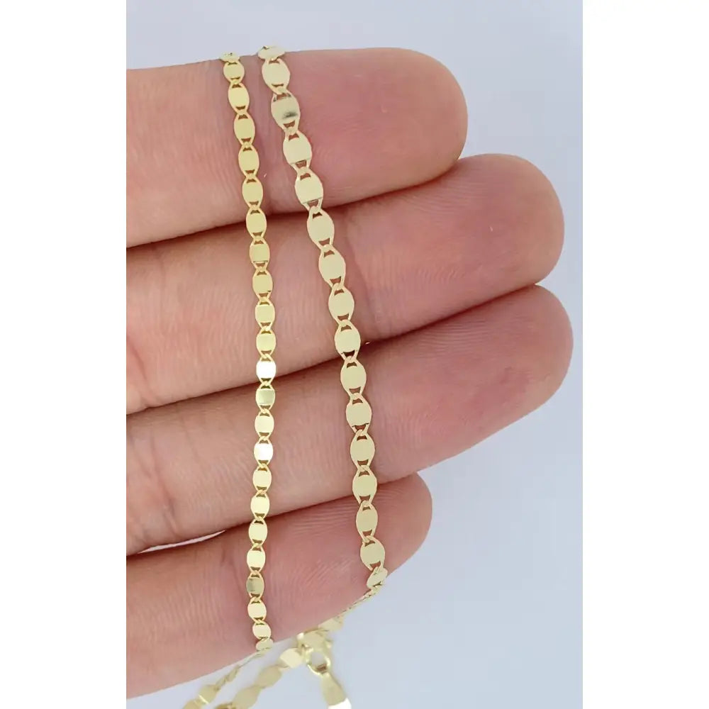 Solid 14K Gold Mirror Chain, 14K Gold Mirror Chain, Strong Dainty Stackable Layering Choker Gold Chain HIGH QUALITY, Ladies Gold Chain