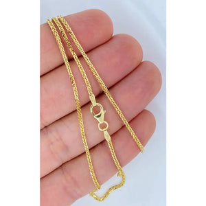 Solid 14K Gold Wheat Diamond Cut Sparkle Chain, 14Kt ITALIAN Highest Quality, Made in ITALY, Solid 14K Gold Wheat Chain, Ladies 14K Gold