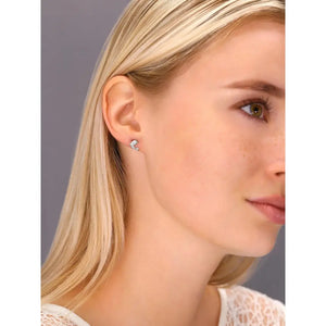 Sparkling CZ Dolphin Stud Earrings in Premium Sterling Silver.