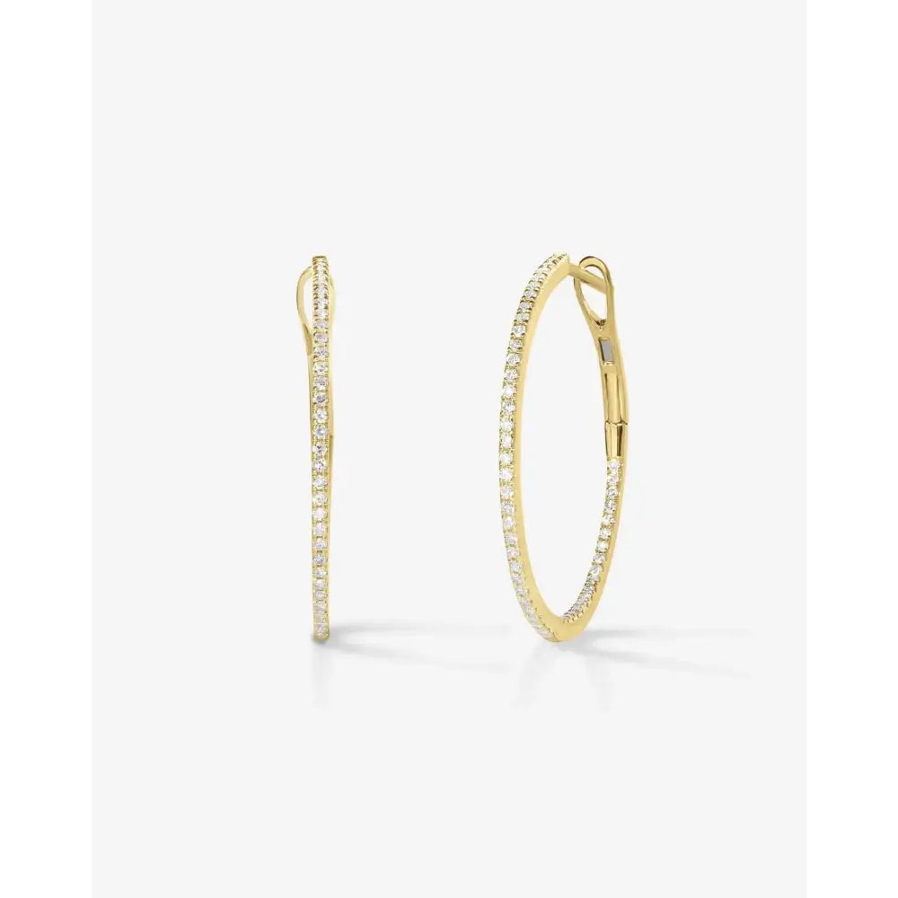 Sparkling Diamond Hoop Earrings.