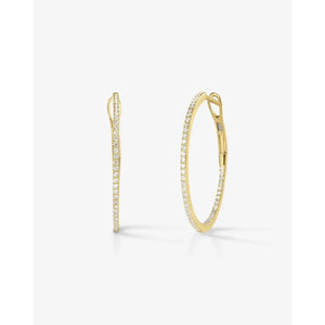 Sparkling Diamond Hoop Earrings.