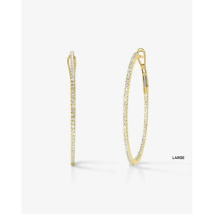 Sparkling Diamond Hoop Earrings.
