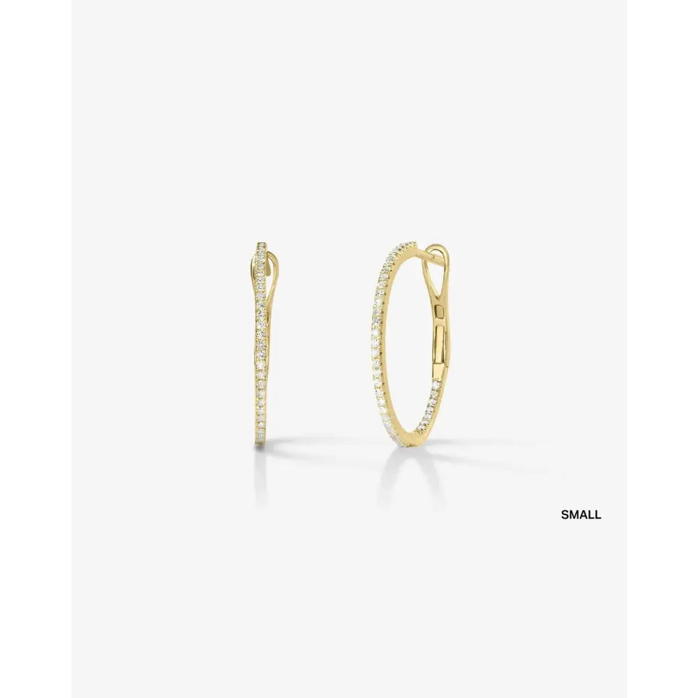 Sparkling Diamond Hoop Earrings.