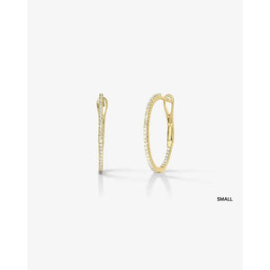 Sparkling Diamond Hoop Earrings.