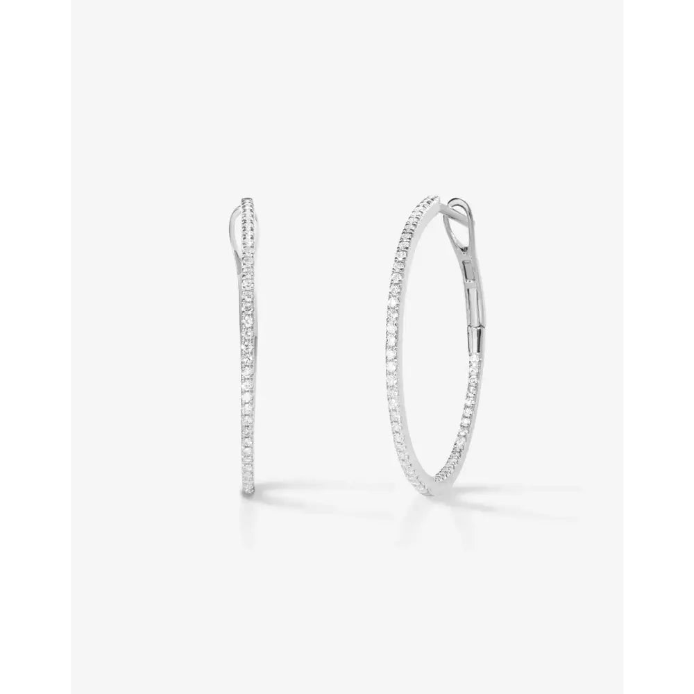 Sparkling Diamond Hoop Earrings.