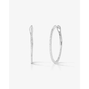Sparkling Diamond Hoop Earrings.