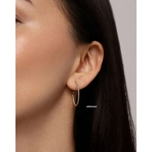 Sparkling Diamond Hoop Earrings.