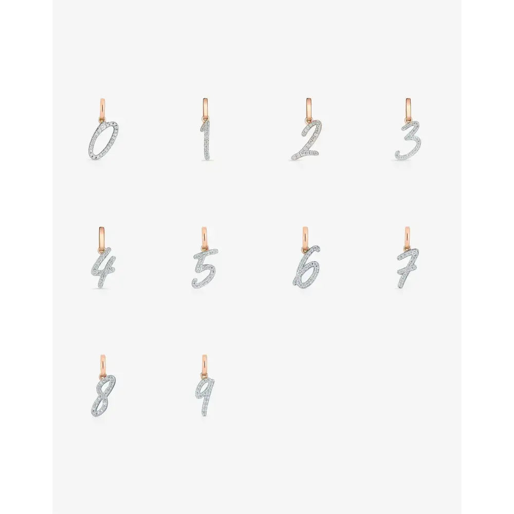 Sparkling Diamond Number Pendant - Personalize Your Shine!.