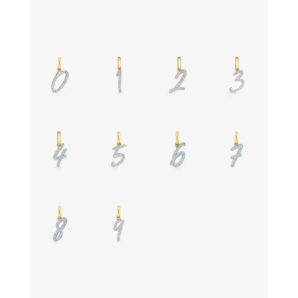 Sparkling Diamond Number Pendant - Personalize Your Shine!.