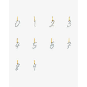 Sparkling Diamond Number Pendant - Personalize Your Shine!.