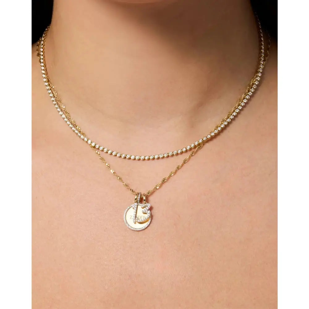 Sparkling Diamond Number Pendant - Personalize Your Shine!.