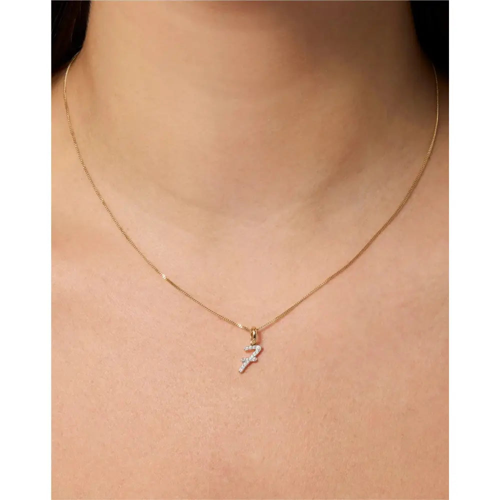 Sparkling Diamond Number Pendant - Personalize Your Shine!.