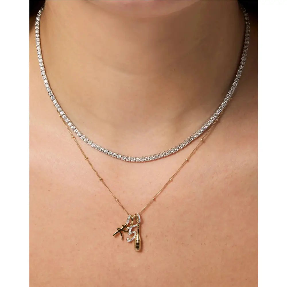 Sparkling Diamond Number Pendant - Personalize Your Shine!.