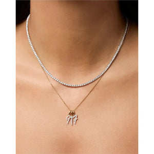 Sparkling Diamond Number Pendant - Personalize Your Shine!.