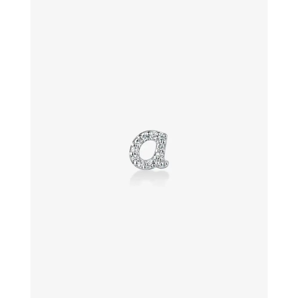 Sparkling Mini Letter Pavé Stud Earrings.