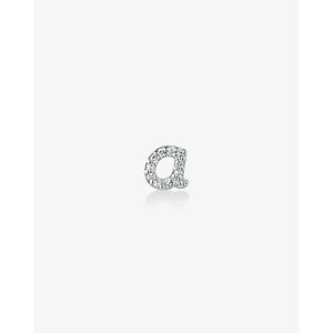 Sparkling Mini Letter Pavé Stud Earrings.