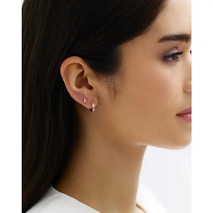 Sparkling Mini Letter Pavé Stud Earrings.