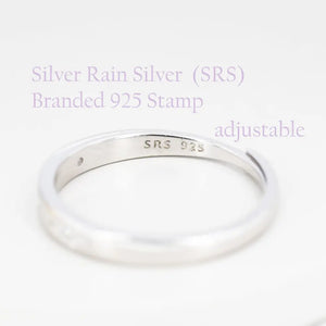 Starburst Ring in Sterling Silver, Adjustable Ring, Silver or Gold, CZ Star Ring, North Star Ring Band