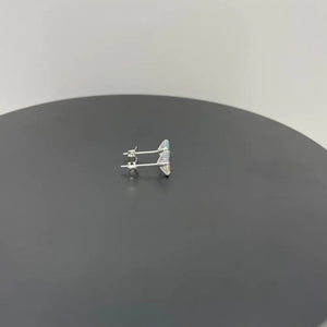 Sterling Silver Aurora Borealis Stud Earrings, Cubic Zirconia