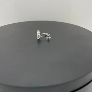 Sterling Silver Aurora Borealis Stud Earrings, Cubic Zirconia