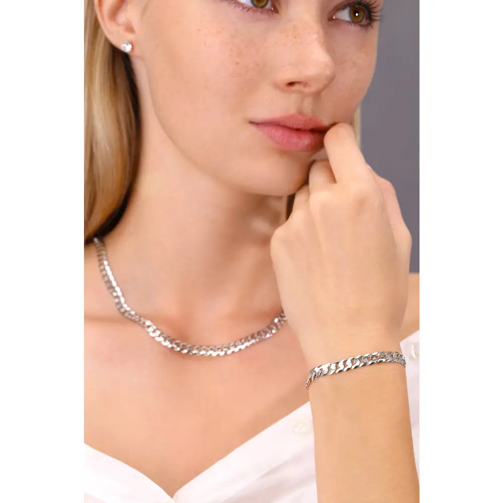 Sterling Silver Curb Link Bracelet