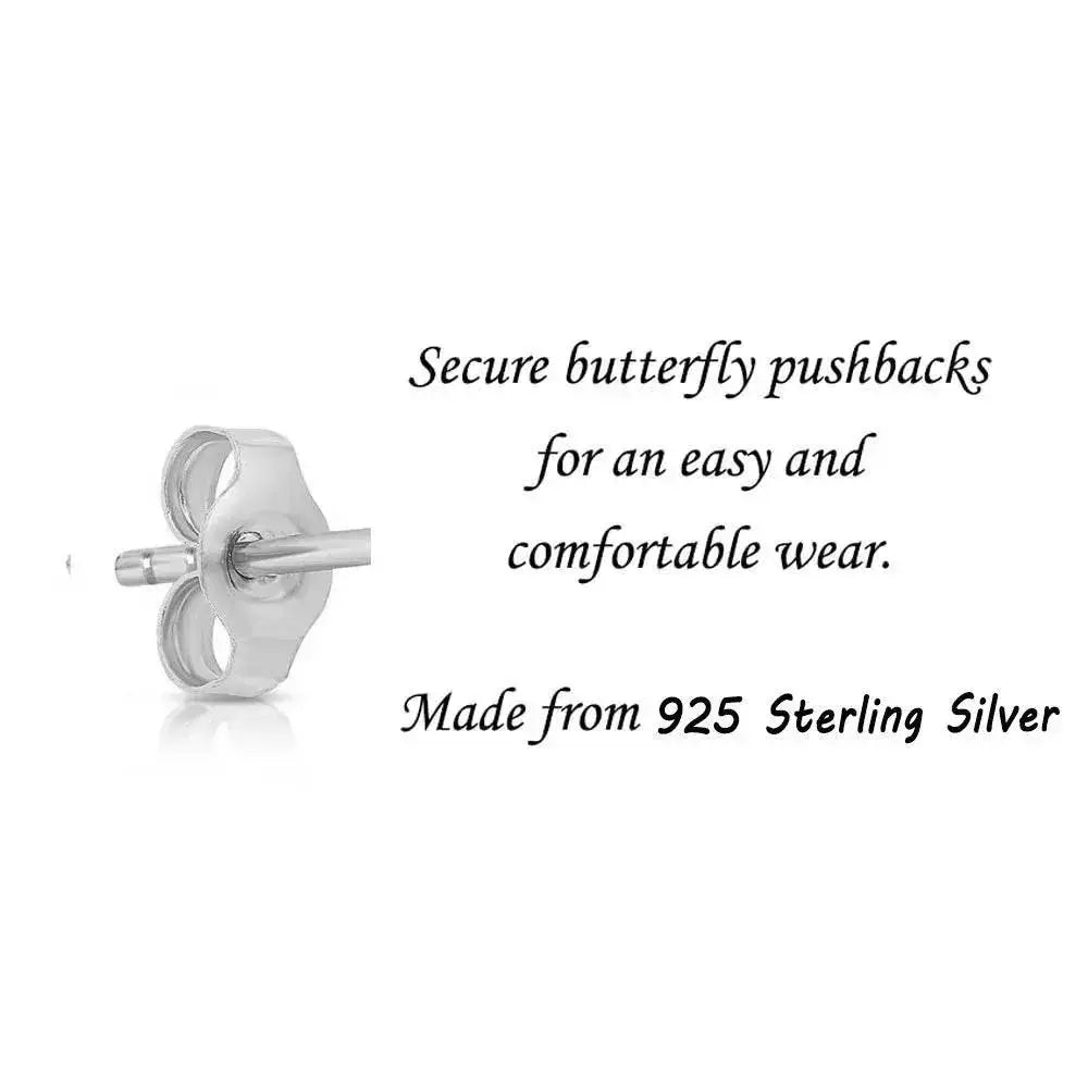 Sterling Silver CZ Small Open Peace Sign Stud Earrings – Trendy & Elegant Accessory.