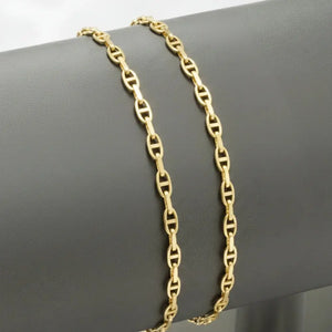 Sterling Silver Gold Plated Mariner Link Bracelet