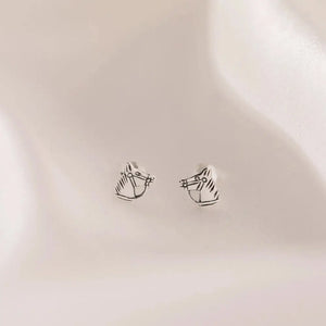 Sterling Silver Horse Stud Earrings | 7Mm Horse Earring | Charming Animal Jewellery | Perfect Horse Lovers Gift & Equestrian Accessory