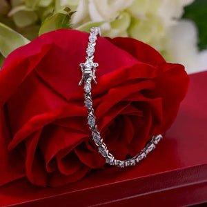 Sterling Silver Infinity X-Link Tennis Bracelet