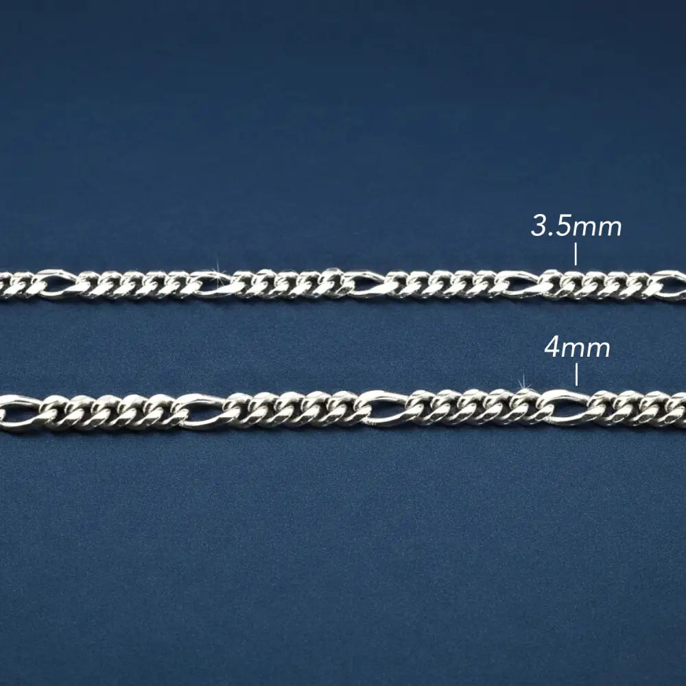 Sterling Silver Italian Figaro Chain Bracelet