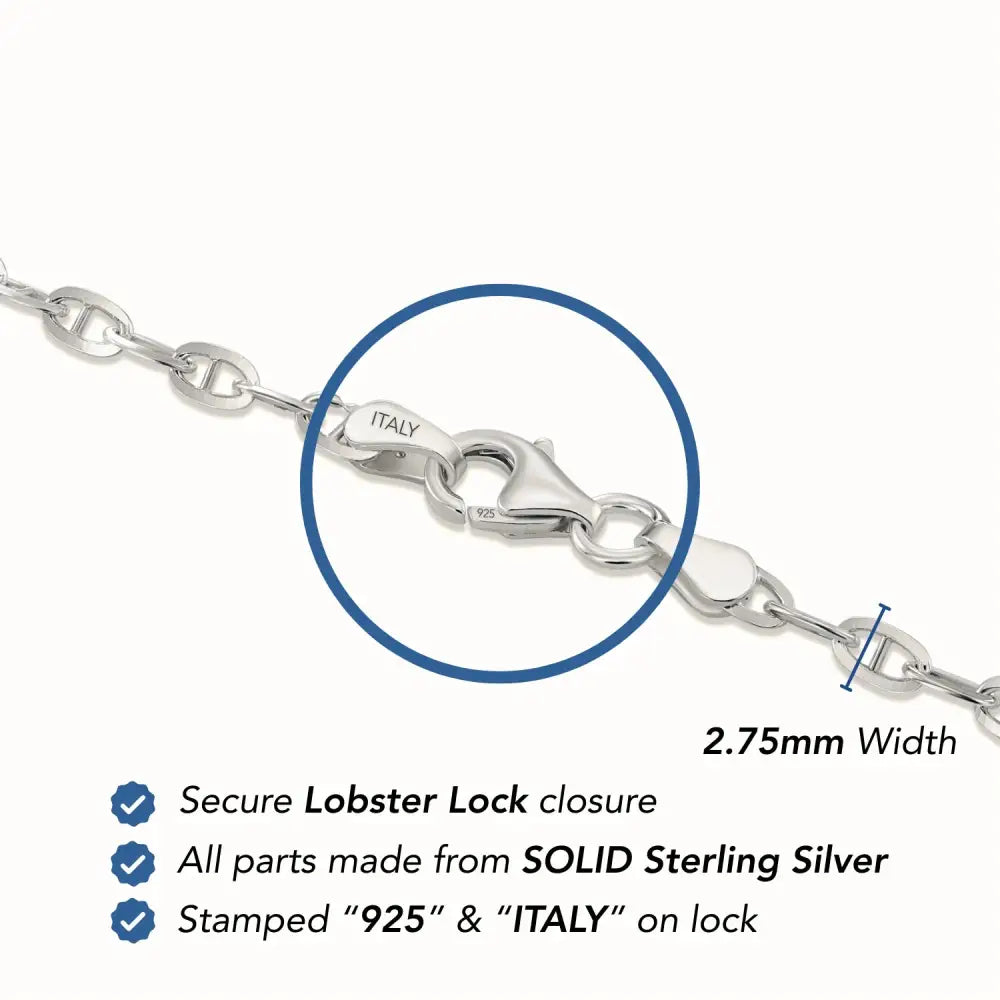 Sterling Silver Mariner Link Bracelet