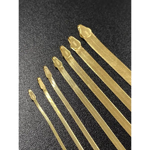 Stunning 10K Solid Gold Herringbone & Liquid Link Bracelet for Women - Elegance Redefined!.