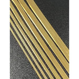 Stunning 10K Solid Gold Herringbone & Liquid Link Bracelet for Women - Elegance Redefined!.
