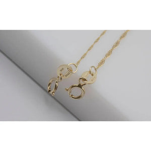 Stunning 10K Solid Gold Twisted Chain Bracelet - Elegant Singapore Design, Perfect Minimalist Gift for Her!.